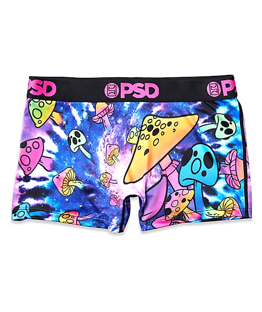 PSD Space Shrooms Black Boyshort Underwear