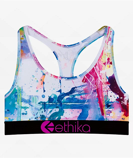 Ethika Frequency Frames White Sports Bra