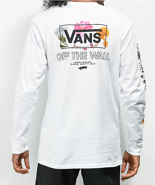 Vans Pressed Floral White Long Sleeve T-Shirt