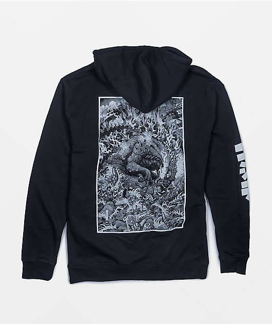 Crunchyroll x Godzilla Wave Black Hoodie
