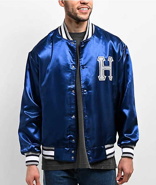 HUF Crackerjack Blue Baseball Jacket
