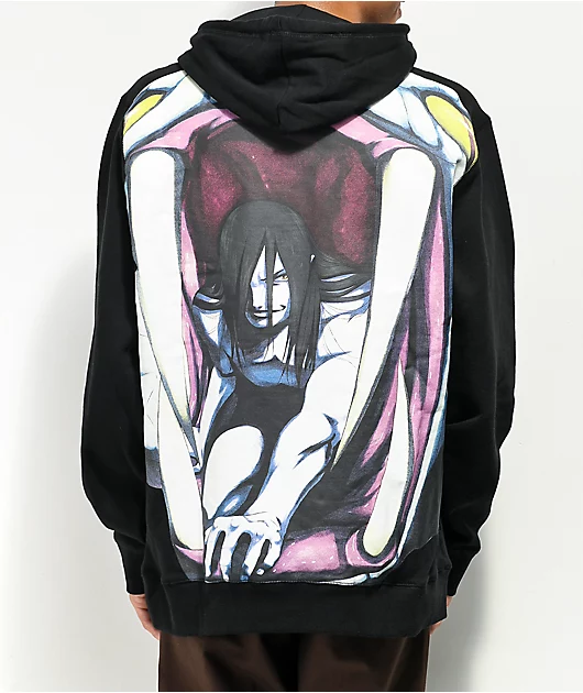 Primitive x Naruto Shippuden Orochimaru Black Wash Hoodie