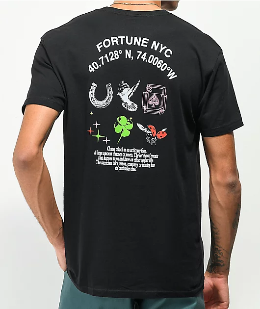 Fortune Charms Black T-Shirt