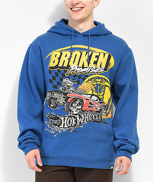 Broken Promises x Hot Wheels Heart Race Blue Hoodie