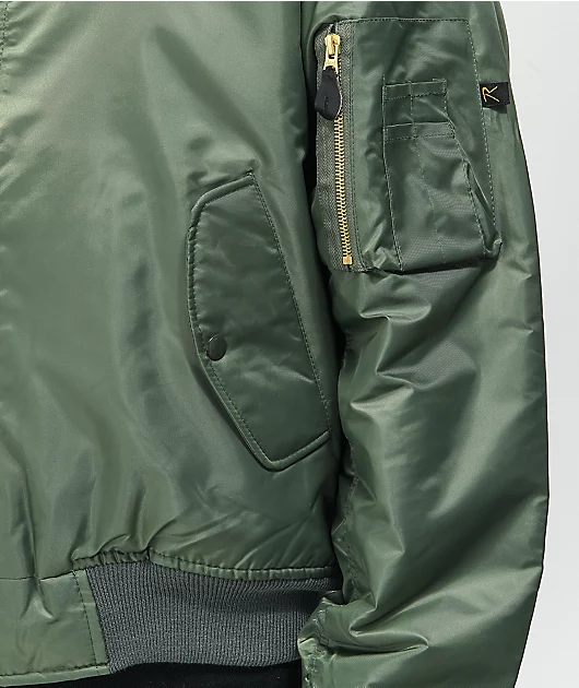 91353-rothco-ma-1-flight-green-bomber-jacket-4.webp Rothco MA-1 Flight Green Bomber Jacket