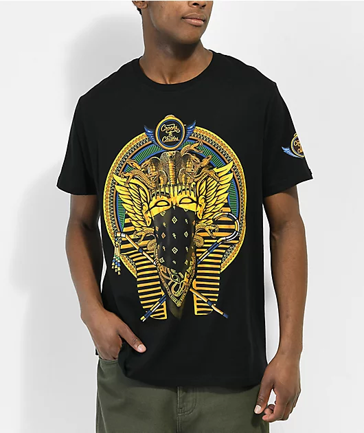 Crooks & Castles King Tut Medusa Black T-Shirt