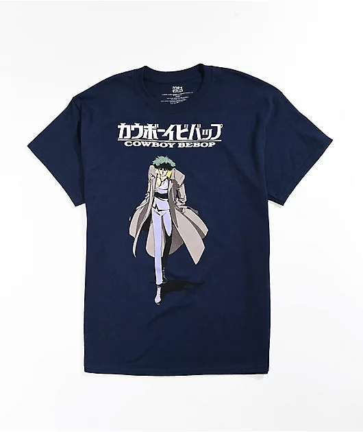 Cowboy Bebop Spike Trench Navy T-Shirt