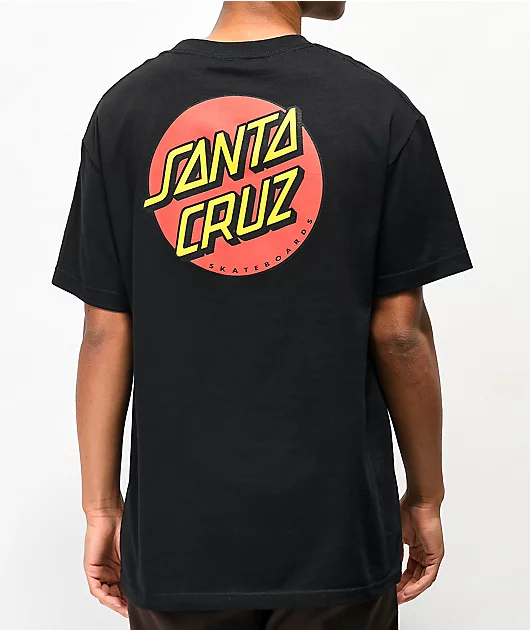 Santa Cruz Classic Dot Logo Black T-Shirt