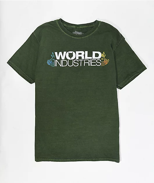 World Industries Logo Dark Green T-Shirt