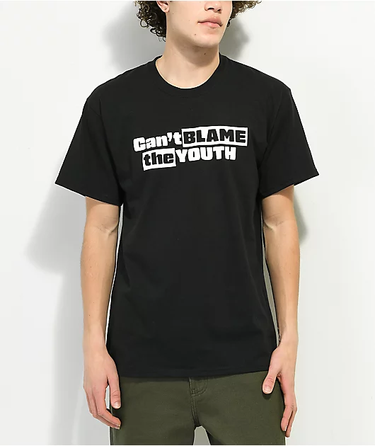 Can't Blame The Youth Blockbuster Black T-Shirt