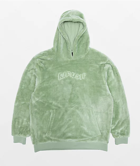RIPNDIP Round Waves Green Sherpa Hoodie