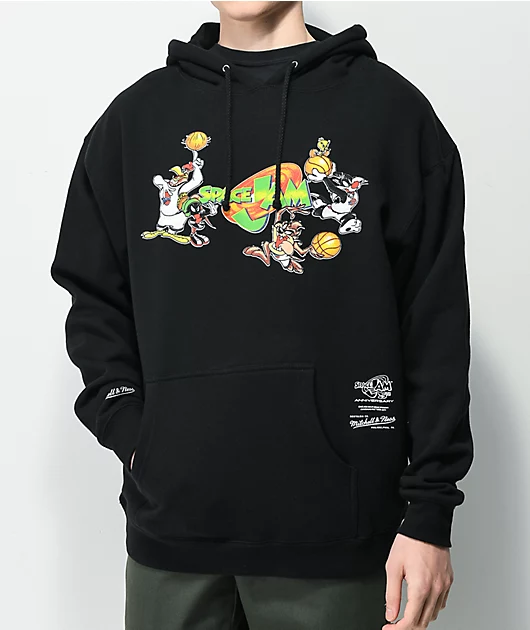Mitchell & Ness x Space Jam Free Shot Black Hoodie
