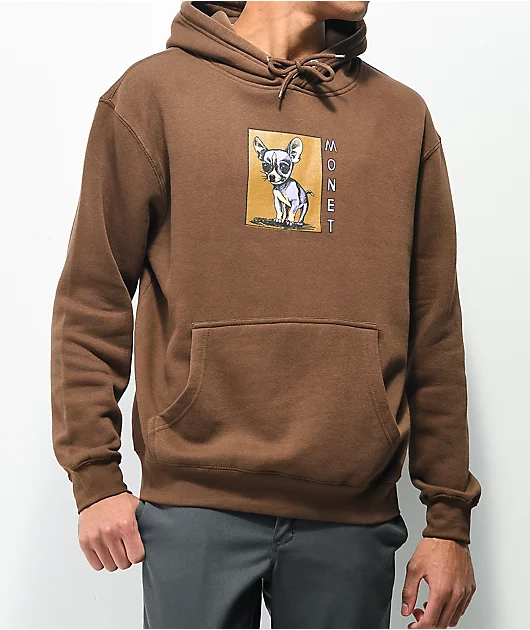 Monet Chihuahua Brown Hoodie
