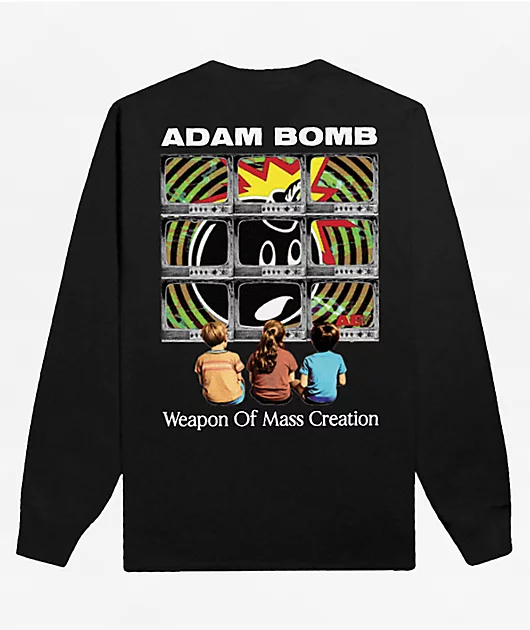 Adam Bomb Mass Creation Black Long Sleeve T-Shirt