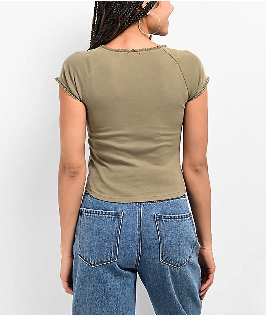 A.LAB Trinity Green Crop Top