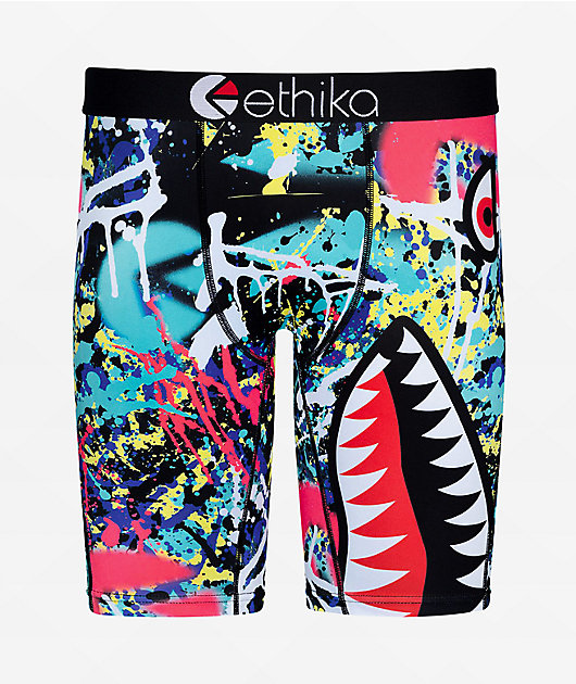 Ethika Kids Bomber Drip Black Boxer Briefs