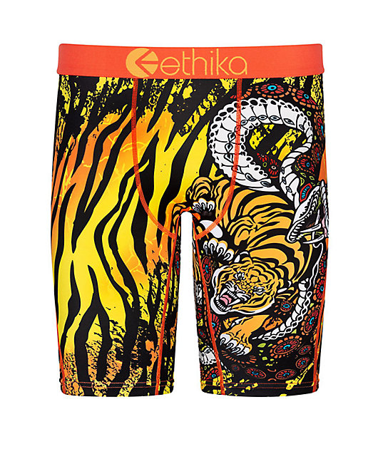 Ethika Kids Showdown Orange Boxer Briefs