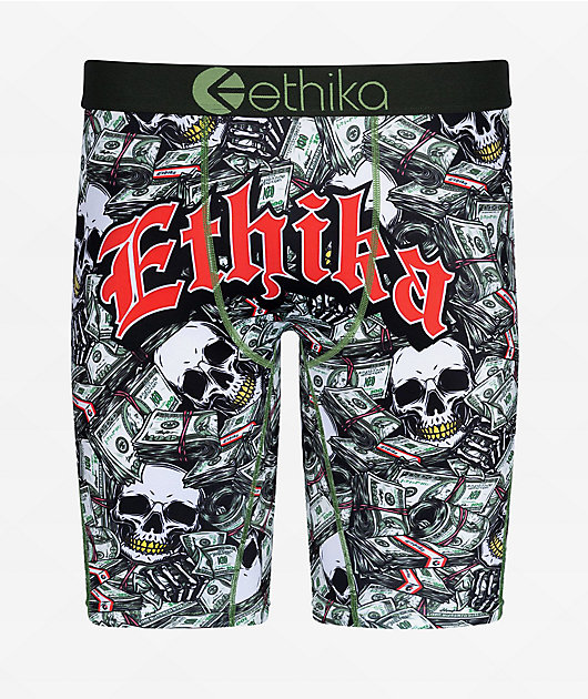 Ethika Kids Cash Rules Green Boxer Briefs