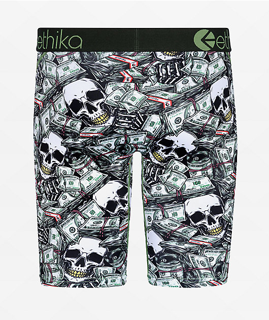 Ethika Kids Cash Rules Green Boxer Briefs