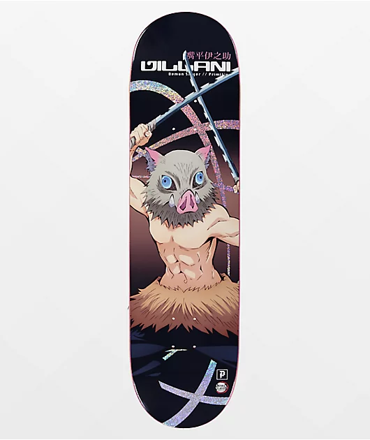 Primitive x Demon Slayer Villani Inosuke 8.5\" Skateboard Deck